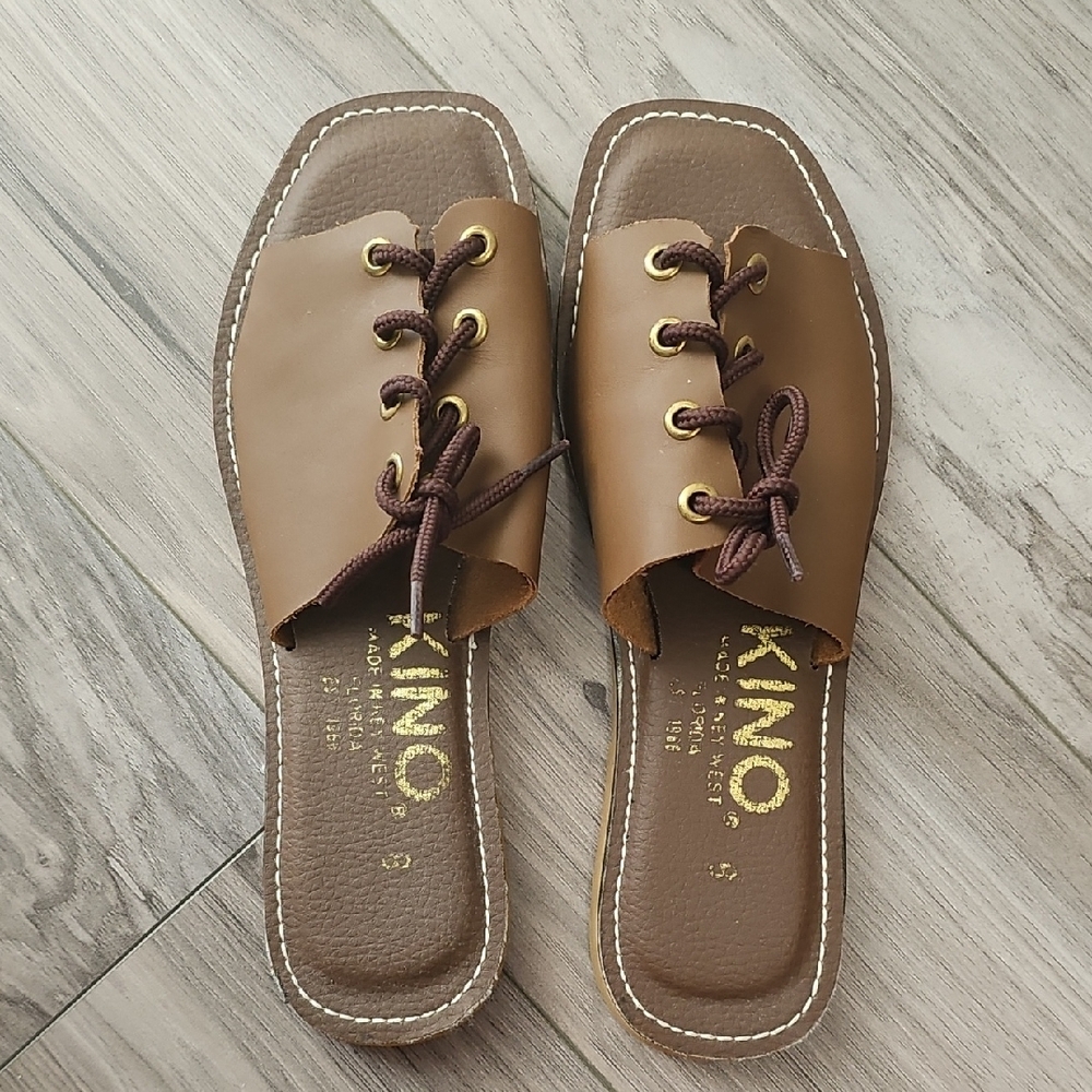 Women's Brown Slide Sandals